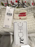 *NWT Samant Chauhan x Anthropologie Cotton Embroidered Floral Cami Mini Dress, Size M