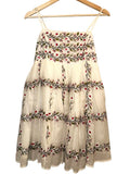 *NWT Samant Chauhan x Anthropologie Cotton Embroidered Floral Cami Mini Dress, Size M