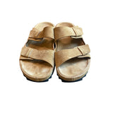 *Officine Creative Pelagie Leather Double Strap Molded Footbed Slip-On Slide Sandals, Size 38