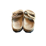 *Officine Creative Pelagie Leather Double Strap Molded Footbed Slip-On Slide Sandals, Size 38
