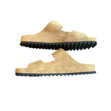 *Officine Creative Pelagie Leather Double Strap Molded Footbed Slip-On Slide Sandals, Size 38