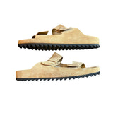 *Officine Creative Pelagie Leather Double Strap Molded Footbed Slip-On Slide Sandals, Size 38