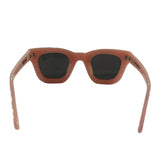 *Strata Roadcase Pink Acetate Smoke Polarized Lens Rectangular Sunglasses w/Case