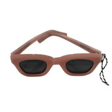 *Strata Roadcase Pink Acetate Smoke Polarized Lens Rectangular Sunglasses w/Case
