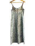 *NWT Ramy Brook Luna Cotton Woven Check Sleeveless Scoop Neck Cami Front Slit Midi Dress, Size 4