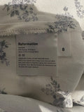 *Reformation Poise Floral Ruffle Trim Sweetheart Corset Cami Midi Dress, Size 8