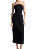 *A.L.C. Elizabeth Crepe Strapless Inner Corset Column Midi Dress, Size 10