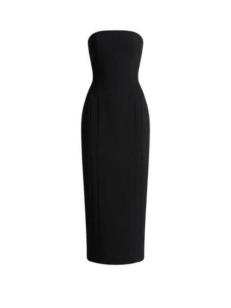 *A.L.C. Elizabeth Crepe Strapless Inner Corset Column Midi Dress, Size 10