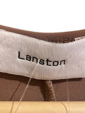 *Lanston Stretch Knit Sleeveless Round Neck Side Tie Waist Faux Wrap Midi Dress, Size M