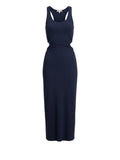 *Jonathan Simkhai Melly Ribbed Jersey Sleeveless Scoop Neck Cut-Out Waist Midi Dress, Size S