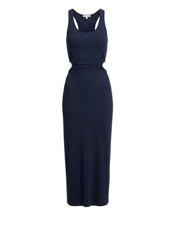 *Jonathan Simkhai Melly Ribbed Jersey Sleeveless Scoop Neck Cut-Out Waist Midi Dress, Size S
