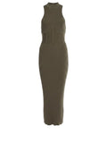 *NWT Andrea Iyamah Nesi Ribbed Knit Sleeveless Halterneck Bodycon Midi Dress, Size S/M