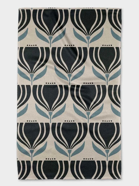 Geometry Florian Mod Floral Tea Towel