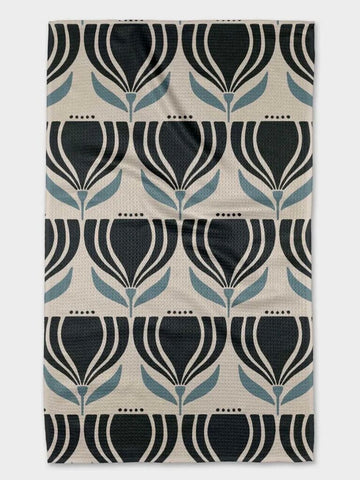 Geometry Florian Mod Floral Tea Towel
