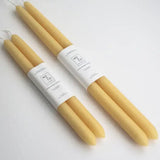 Mo&Co Home 100% Beeswax Dipped 10" Taper Candles-Gold