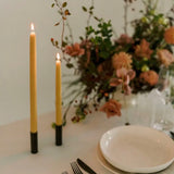 Mo&Co Home 100% Beeswax Dipped 10" Taper Candles-Gold