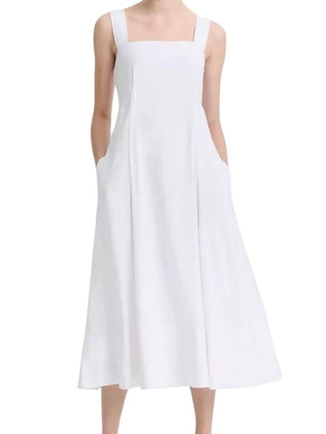 *Vince Stretch Linen Sleeveless Cami Midi Dress, Size S