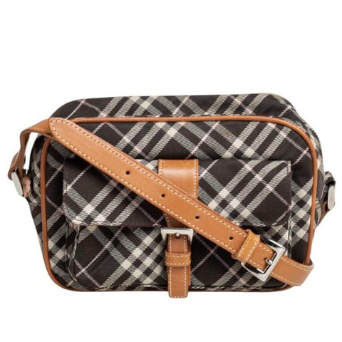^Burberry Blue Label Nova Check Canvas & Leather Crossbody Bag