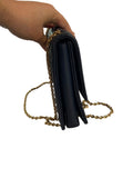 *Salvatore Ferragamo Ginny Quilted Leather Vara Bow Logo Chain Strap Crossbody Bag