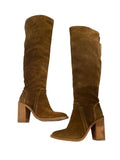 *Vince Camuto Melaya Suede Leather Over Knee Ankle Zipper 3.5" Block Heel Boots, Size 7