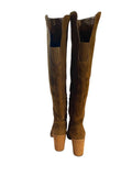 *Vince Camuto Melaya Suede Leather Over Knee Ankle Zipper 3.5" Block Heel Boots, Size 7