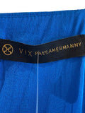 *Vix Paula Hermanny Nora Linen Blend Cami V-Neck Tie-Front Romper, Size L