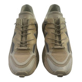 *Stuart Weitzman SW1 Leather & Mesh Bungee Lace-Up Low-Top Athletic Sneakers, Size 8.5