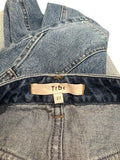*Tibi Spring Denim Slouchy Carpenter Cargo Cropped Jeans, Size 27 (4)