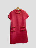 *Tuckernuck Tweed Jackie Boucle Cap Sleeve Braided High Neck Mini Shift Dress, Size XS