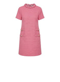 *Tuckernuck Tweed Jackie Boucle Cap Sleeve Braided High Neck Mini Shift Dress, Size XS