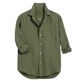 *Frank & Eileen Eileen Relaxed Fit Linen Solid Long Sleeve Collared V-Neck Button-Up Shirt, Size M
