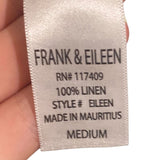 *Frank & Eileen Eileen Relaxed Fit Linen Solid Long Sleeve Collared V-Neck Button-Up Shirt, Size M