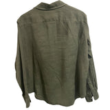 *Frank & Eileen Eileen Relaxed Fit Linen Solid Long Sleeve Collared V-Neck Button-Up Shirt, Size M