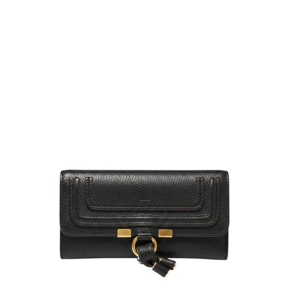 *Chloe Marcie Portefeuille Leather Contrast Stitching Tri-Fold Continental Wallet w/Box