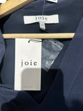 *NWT Joie Kaz Silk Long Sleeve V-Neck Pleated Empire Waist Midi Dress, Size XXS