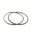 *Lagos Signature Sterling Silver Caviar Beaded Bangle Bracelets Gift Set of 2, Size M