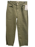 *L'Agence Wanda High Rise Five Pocket Zip Closure Wide-Leg Cropped Raw Hem Jeans, Size 27 (4)