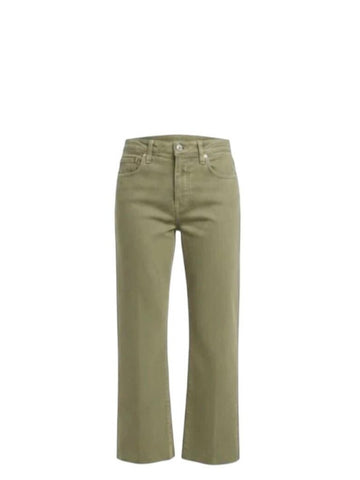*L'Agence Wanda High Rise Five Pocket Zip Closure Wide-Leg Cropped Raw Hem Jeans, Size 27 (4)