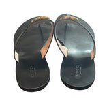 *Gucci Lifford Double GG Marmont Logo Leather T-Strap Thong Flat Sandals w/Box, Size 40