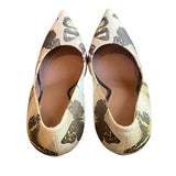 *Givenchy Lia Printed Leather Butterflies Pointed Toe 10cm Stiletto Heel Pump, Size 39.5