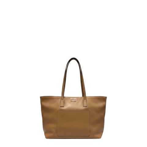 ^Prada City Large Calf Leather Tote Bag w/Pouch
