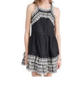 *Sea NY Amina Embroidery Tank Slub Cotton Sleeveless Square Neck Mini Dress, Size S