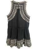 *Sea NY Amina Embroidery Tank Slub Cotton Sleeveless Square Neck Mini Dress, Size S