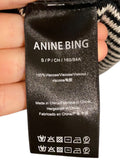 *Anine Bing Dave Knit Stripe Contrast Trim Crested Button Long Boyfriend Cardigan, Size S