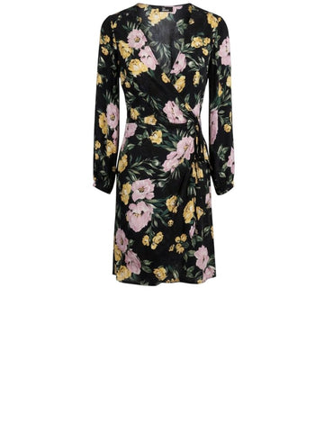 ^NWT The Kooples Garden Of Eden Floral Long Sleeve Surplice Faux Wrap Mini Dress, Size 2