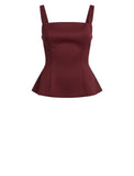 *NWT Reformation Tavian Twill Square Neck Cami Open Back Peplum Top, Size 2