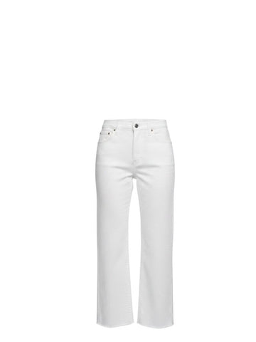 ^ASKK NY Twill High-Rise Wide-Leg Full-Length Trousers Pants, Size 27 (4)