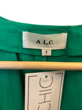 *AS IS A.L.C. Camila Short Bell Sleeve V-Neck Tiered Mini Babydoll Shift Dress Size 8-STAIN ON DRESS