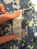 *NWT Rails Zariah Crepe Floral Ruched Short Sleeve V-Neck A-Line Midi Dress, Size S