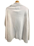 *Frank & Eileen Barbara Beach Cardigan Cotton Terry Raw Edges Open Front Jacket, Size M